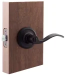 Copper Creek Waverlie Colonial Black Privacy Lever for Bedroom and Bathroom Doors thumbnail 2