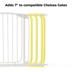 Dreambaby 7 in. Gate Extension for Chelsea Standard Height Child Safety Gates, White thumbnail 2