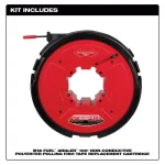 Milwaukee M18 FUEL ANGLER 100 ft. Non-Conductive Polyester Pulling Fish Tape Drum thumbnail 2