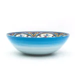 Euro Ceramica Zanzibar Bohemian Earthenware Serving Bowl, Multicolor, 120oz thumbnail 3