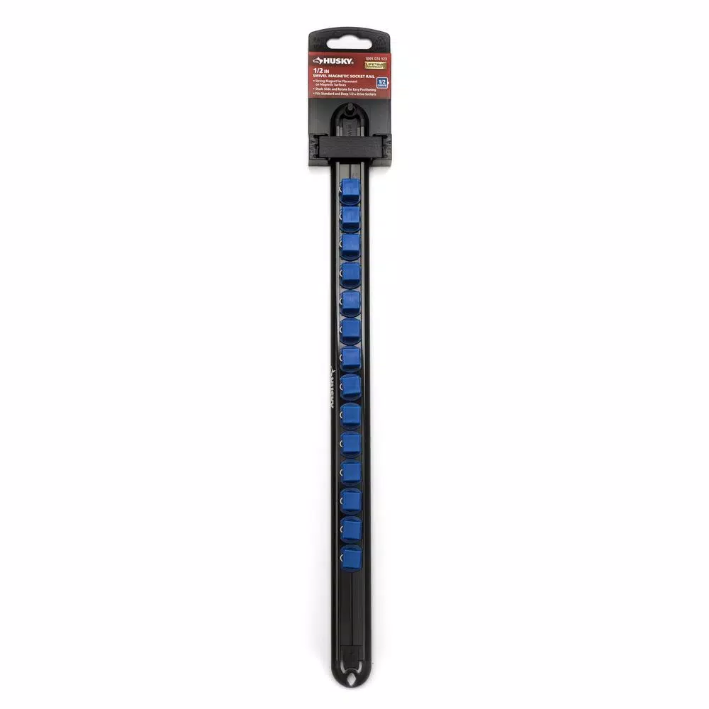Husky 1/2 in. Swivel Magnetic Socket Rail Organizer