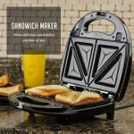 Ovente 3-in-1 Electric Sandwich Maker, Waffle and Grill Maker with Detachable Non-Stick Plates, 750W, Black thumbnail 7