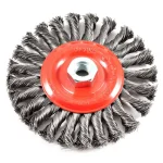 Forney 6 in. Twist Knot Wire Wheel Brush with 5/8 in.-11 Threaded Arbor thumbnail 1