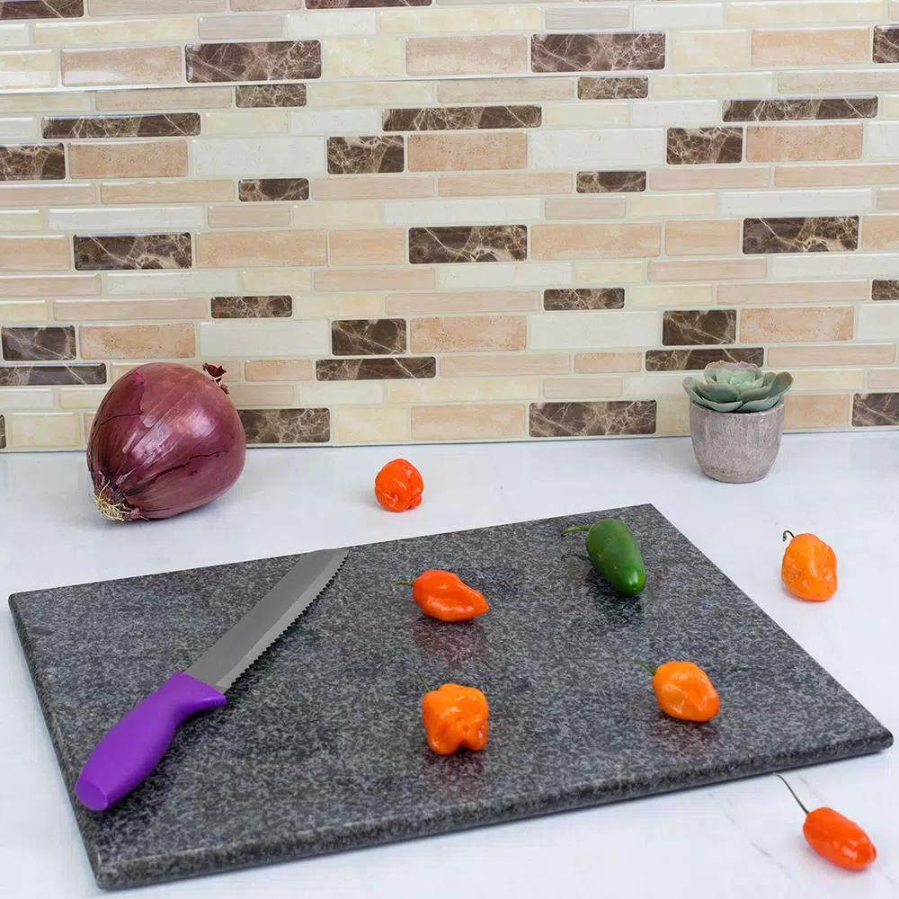 Unbranded 12 in. x 16 in. Granite Cutting Board - Modern Rectangular Stone Pastry & Prep Board