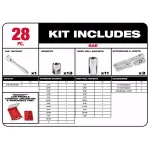 Milwaukee 60-Piece 3/8 in. Drive SAE & Metric Ratchet and Socket Set with PACKOUT Organizers thumbnail 2