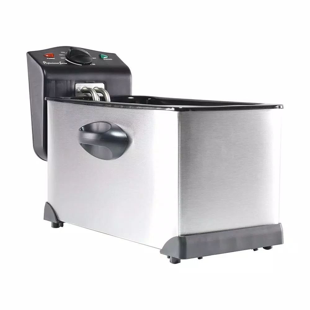 Continental Professional Series 3 QT Stainless Steel Deep Fryer, 1700W Electric