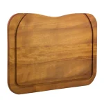 ALFI BRAND Iroko Wood Cutting Board - Large Rectangular Butcher Block for Kitchen & Serving thumbnail 3