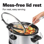 Hamilton Beach 6 Qt. Programmable Stay or Go Stainless Steel Slow Cooker with Party Dipper thumbnail 5