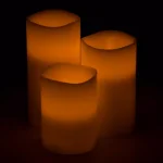 Lavish Home 3-Piece LED Flameless Votive Candle Set with Remote and Vanilla Scent thumbnail 3