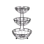 Spectrum Diversified Scroll Arched 3-Tier Steel Fruit Basket Server thumbnail 2