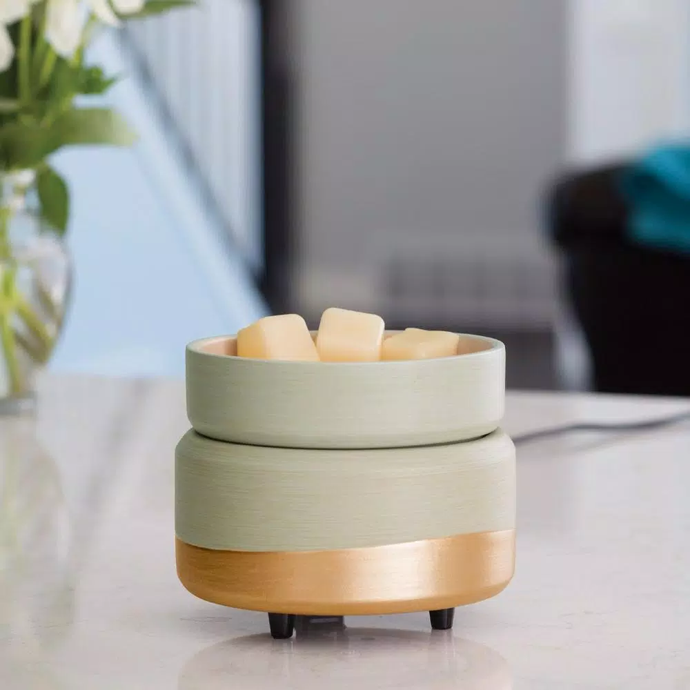 Candle Warmers Etc Midas 5.2 in. 2-in-1 Classic Fragrance Warmer - Gray and Gold