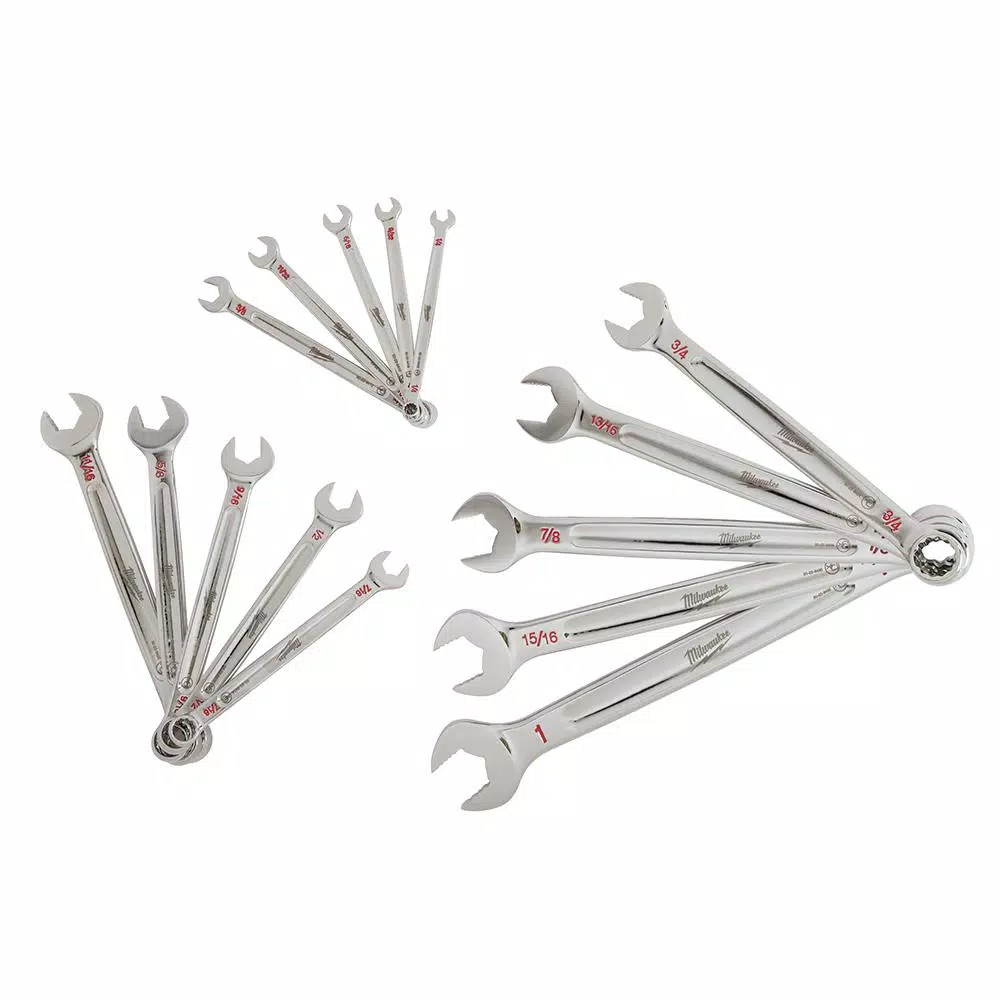 Milwaukee 15-Piece SAE Combination Wrench Set