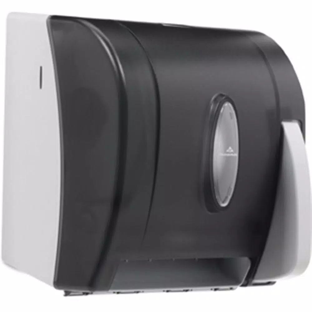 Georgia-Pacific Translucent Smoke Push Paddle Non-Perforated Roll Paper Towel Dispenser