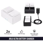 Wasserstein Charging Station for Arlo Ultra, Ultra 2, Pro 3, and Pro 4 Batteries with 3.2ft Micro USB Cable thumbnail 2