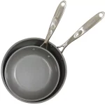 Chantal Induction 21 Steel 2-Piece Ceramic Nonstick Stainless Steel Frying Pan Set, Brushed Stainless Steel thumbnail 2