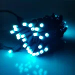 HOLIDYNAMICS HOLIDAY LIGHTING SOLUTIONS 50-Light RGB LED String Lights, 5 mm Frosted Bulbs, 4 in. Spacing, Green Cord thumbnail 7