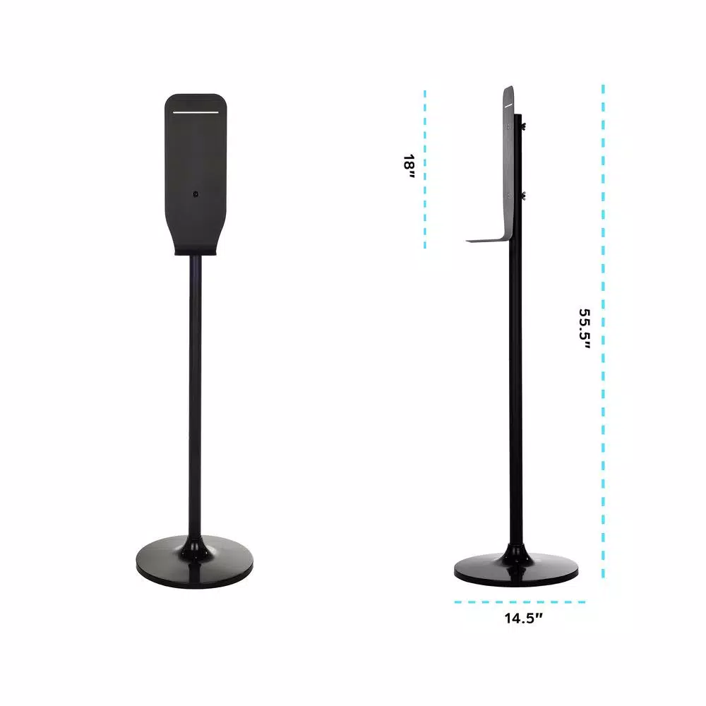 Alpine Industries 800ml Automatic Stainless Steel Gel Sanitizer & Soap Dispenser with Floor Stand