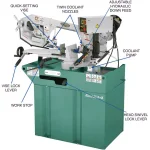 Grizzly Industrial 6" x 9-1/2" Swivel Metal-Cutting Horizontal Bandsaw with Hydraulic Downfeed thumbnail 2