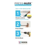 MOEN Darcy 24 in. Chrome Towel Bar - Modern Zinc Single Towel Bar thumbnail 3