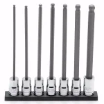 Husky 3/8 in. Drive SAE Long Ball Hex Bit Socket Set, 7-Piece thumbnail 2