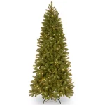 National Tree Company 7 ft. Feel Real Downswept Douglas Fir Pencil Slim Artificial Christmas Tree with 300 Dual Color LED Lights thumbnail 1