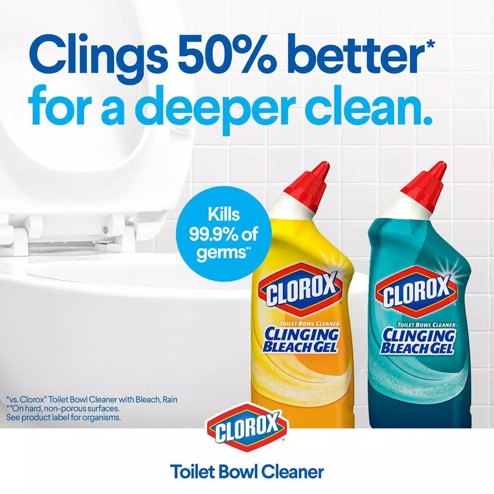 Clorox Plus Tilex Mold and Mildew Remover & Clorox Toilet Bowl Clinging Bleach Gel 2-Pack Bundle
