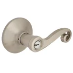 Defiant Scroll Keyed Entry Door Lever, Satin Nickel thumbnail 1
