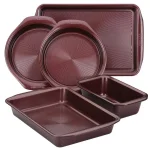 Circulon 5-Piece Nonstick Bakeware Set, Merlot Red thumbnail 1