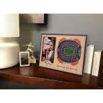 YouTheFan NFL Denver Broncos StadiumView 3D Picture Frame - 4x6 Wood Grain Photo Frame thumbnail 3