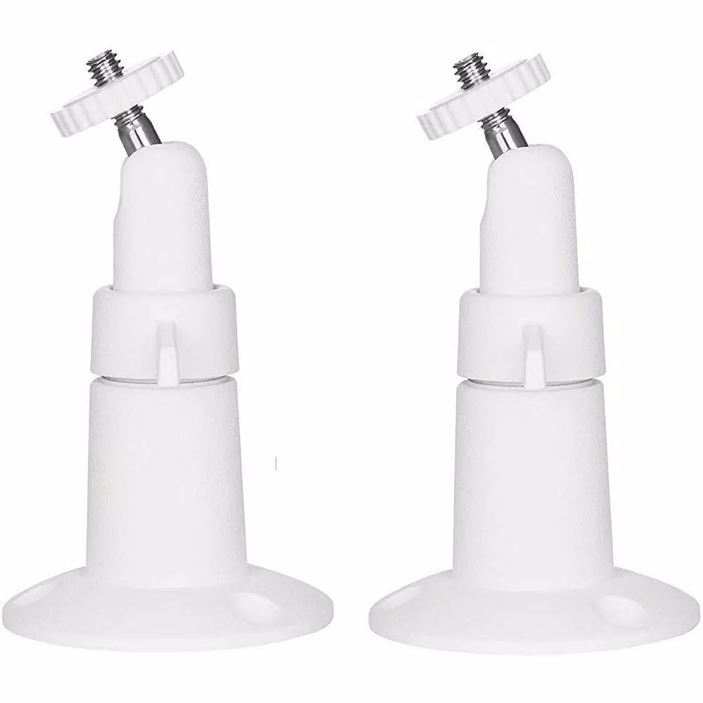 Wasserstein Adjustable Metal Mount for Wyze Cam, 360° Swivel & 90° Tilt, White (2-Pack)