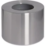 Genuine Joe 35 Gal. Aluminum Round Open Top Trash Can, Weather-Resistant Outdoor Waste Receptacle thumbnail 2