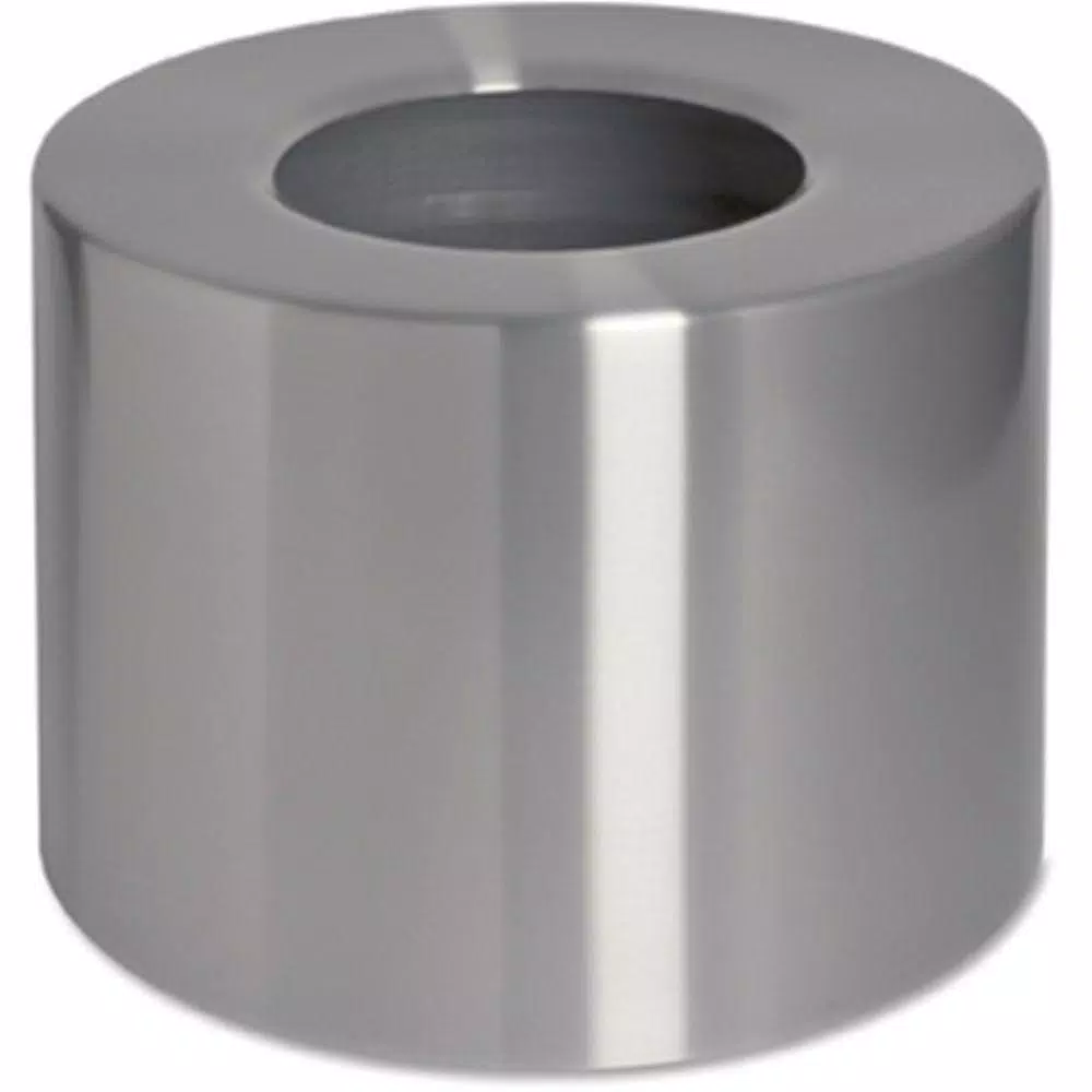 Genuine Joe 35 Gal. Aluminum Round Open Top Trash Can, Weather-Resistant Outdoor Waste Receptacle