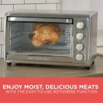 BLACK+DECKER 1500W 9-Slice Silver Toaster Oven with Rotisserie and Convection thumbnail 6