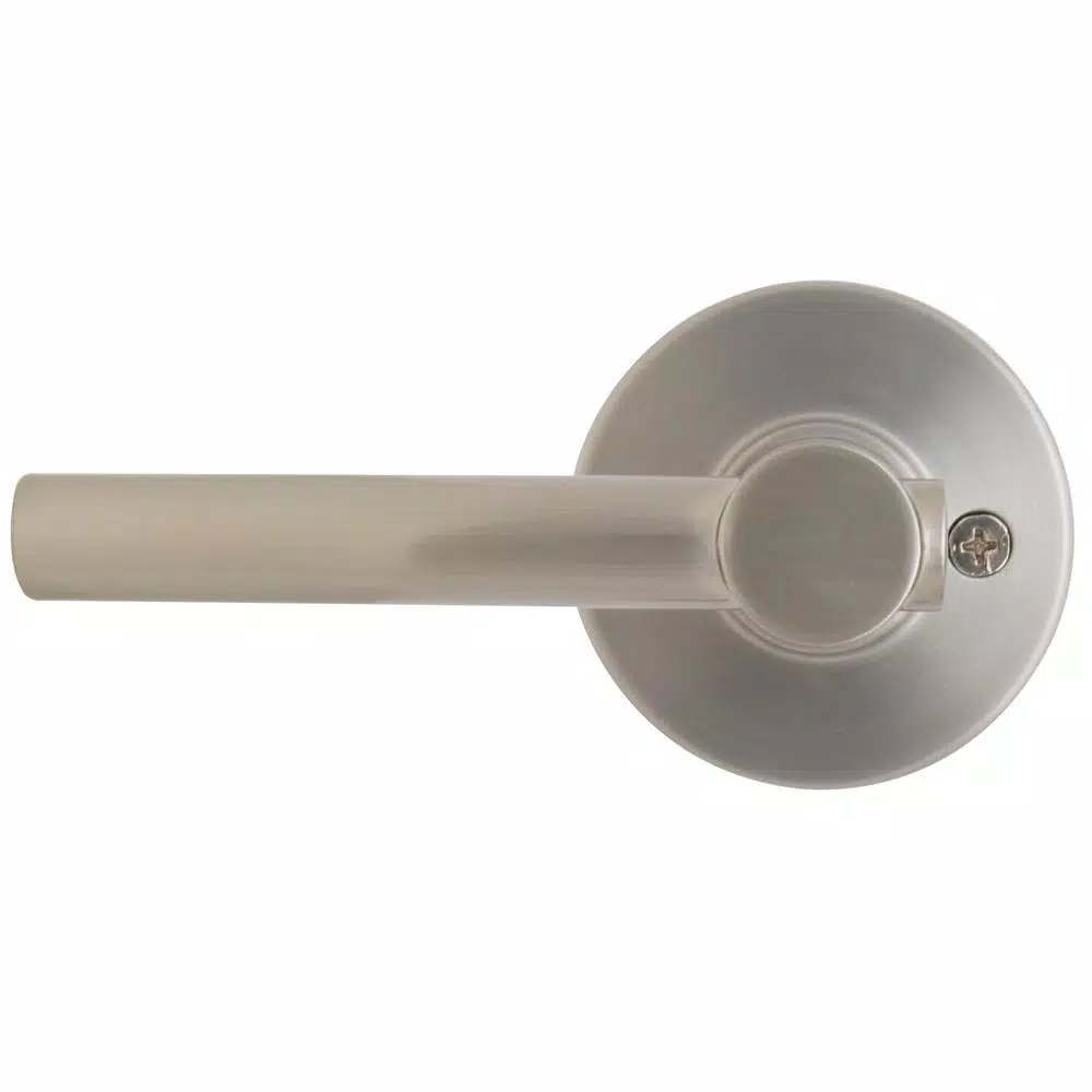 Defiant Highland Satin Nickel Passage Door Lever with Round Rose