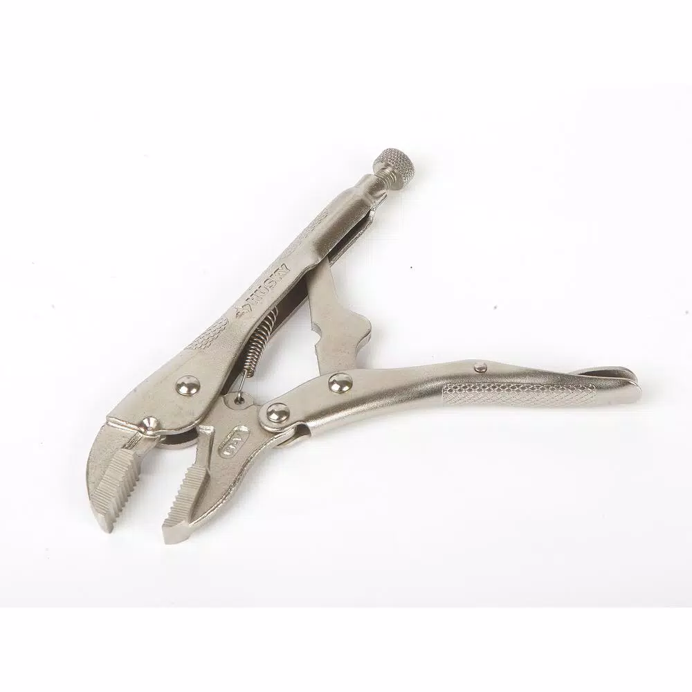 Husky 3-Piece Locking Pliers Set with Long Nose and Heat-Treated Jaws