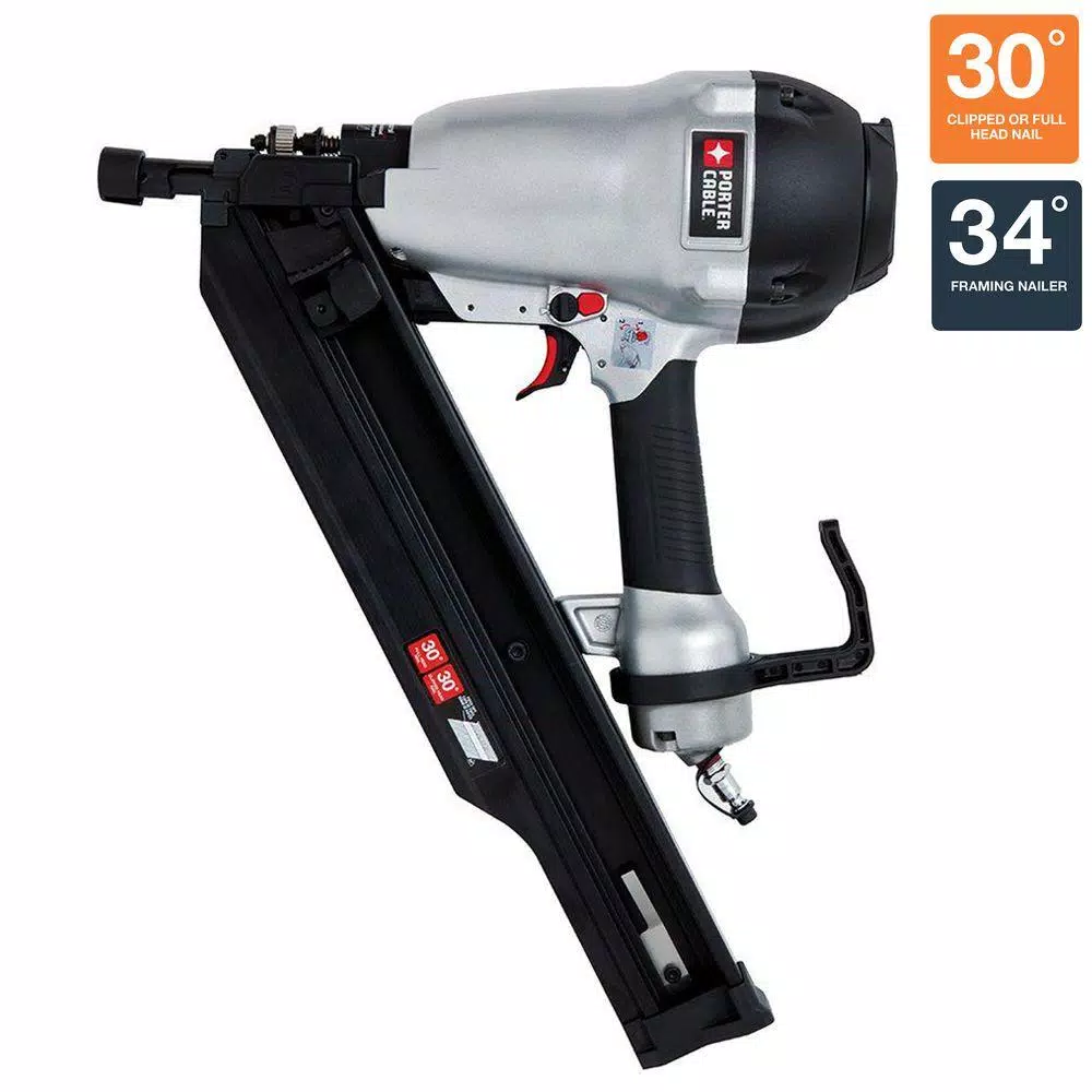 Porter-Cable 3-1/2 in. 30 to 34 Degree Clipped-Head Framing Nailer, Air Powered
