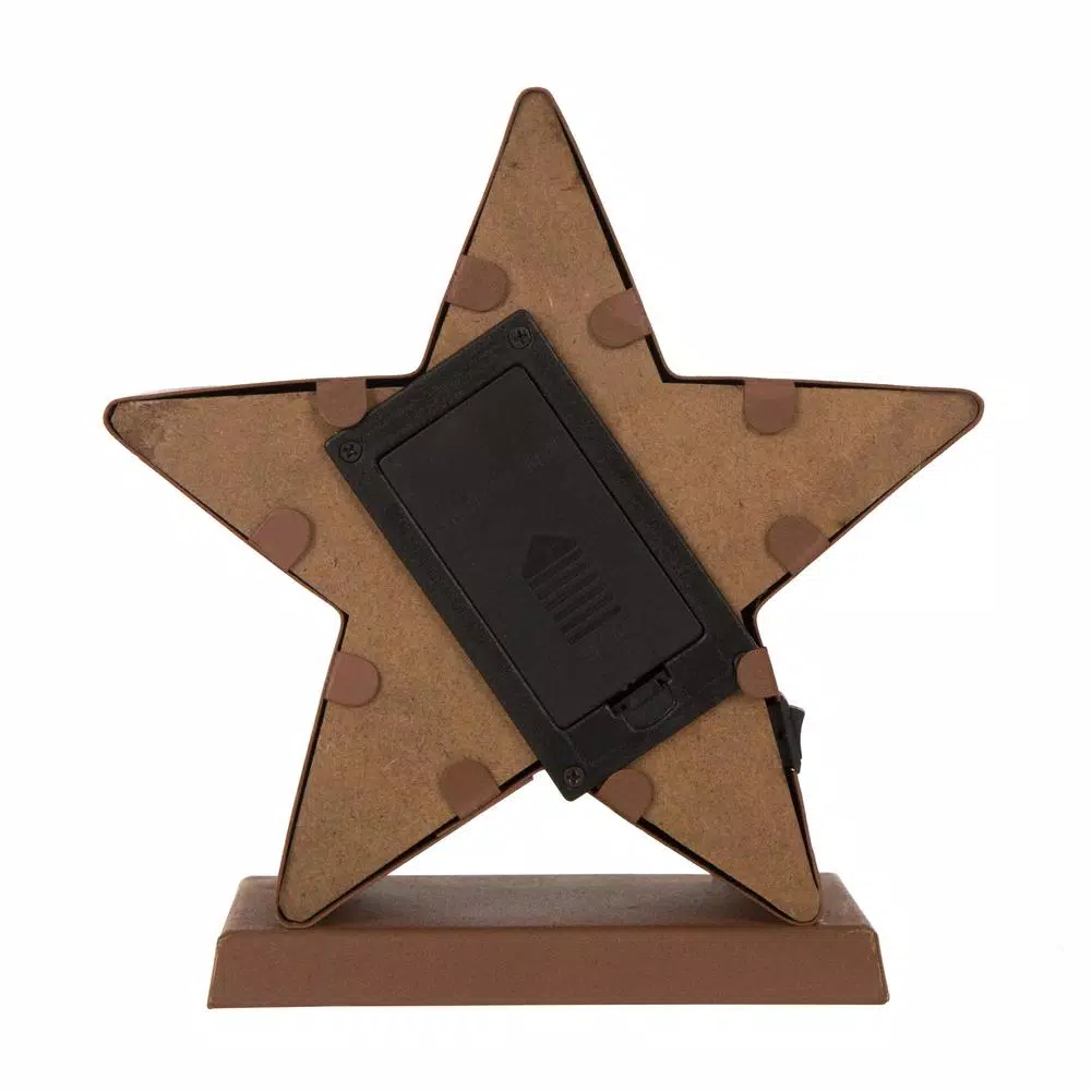 Glitzhome Marquee LED Star Stocking Holder Set of 2 - Metal Holiday Decor
