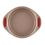 Rachael Ray Cucina 10-Piece Nonstick Bakeware Set, Carbon Steel, Latte and Cranberry thumbnail 4