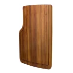 ALFI BRAND Iroko Wood Cutting Board - Large Rectangular Butcher Block for Chopping and Serving thumbnail 2