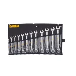 DEWALT 12-Piece Metric Ratcheting Wrench Set, 72-Tooth Full Polish Chrome thumbnail 2