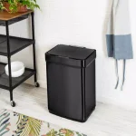 Honey-Can-Do 13 Gal. Stainless Steel Touchless Sensor Trash Can with Digital Timer, Brushed Black thumbnail 7