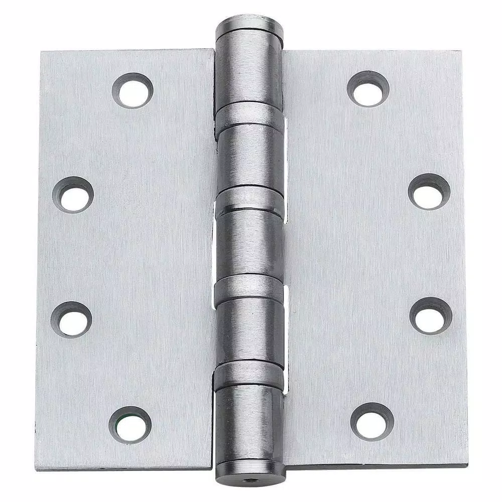 Global Door Controls 4.5 in. x 4.5 in. Heavy Weight Ball Bearing Steel Door Hinge, Satin Chrome