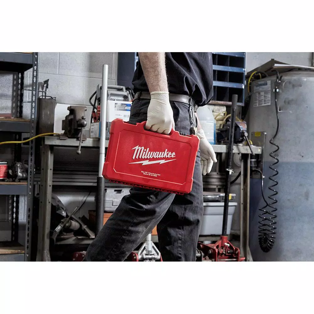 Milwaukee 103-Piece 3/8 in. and 1/2 in. Drive SAE/Metric Ratchet and Socket Mechanics Tool Set