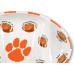 Magnolia Lane Clemson Ceramic Football Tailgating Platter - Officially Licensed NCAA Serving Tray thumbnail 2