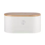 Typhoon Living Cream 7.7 Qt. Bread Bin with Sustainable Bamboo Lid thumbnail 1