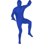 Unbranded Capital Costumes Adult Spandex Second Skin Full Bodysuit - Blue thumbnail 3
