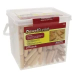 Milescraft Hardwood Fluted Dowel Pins, 375-Piece Dowel Bucket thumbnail 1