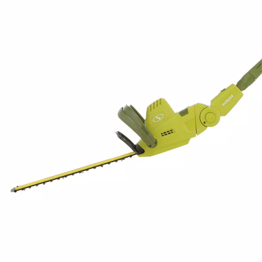 Sun Joe SJH904E 2-in-1 Convertible Electric Pole Hedge Trimmer, 19 in. Blades, 4.5 Amp