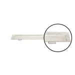 LITTON LANE 35" Silver Rectangular Aluminum Footed Serving Tray with Distressed Texture thumbnail 3