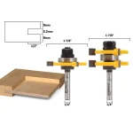 Yonico 1/4 in. Shank Carbide Tipped Tongue and Groove Router Bit Set for 1/4 in. Plywood (2-Piece) thumbnail 1